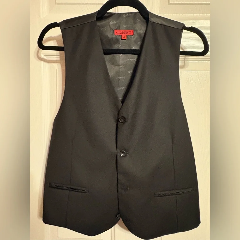 Boys dress pants and vest set
